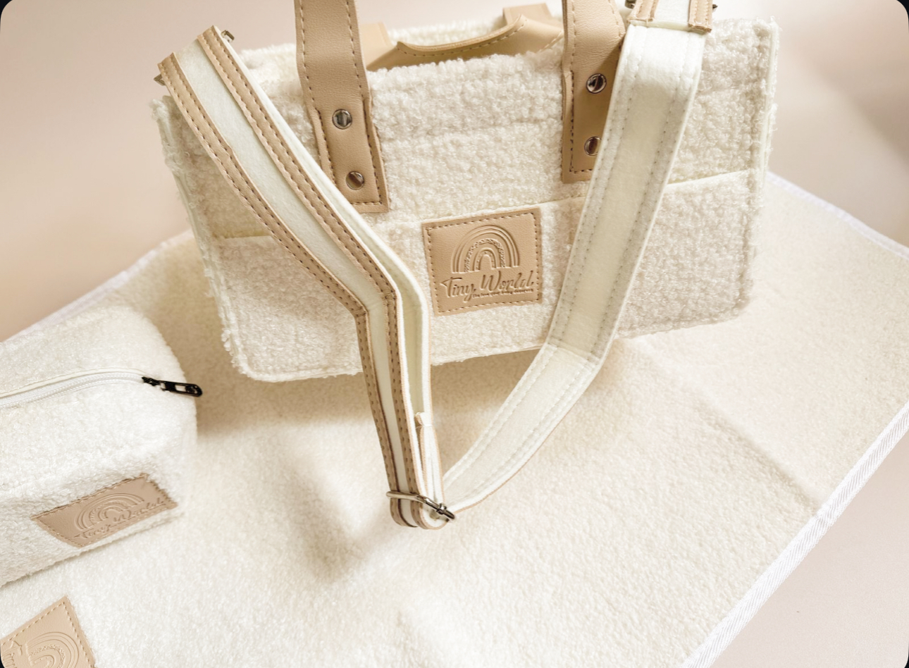 Luxury Sherpa Nappy Caddy - Compact, Practical & Chic