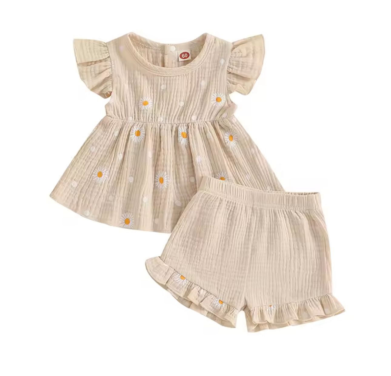 baby Girl Daisy Muslin Set