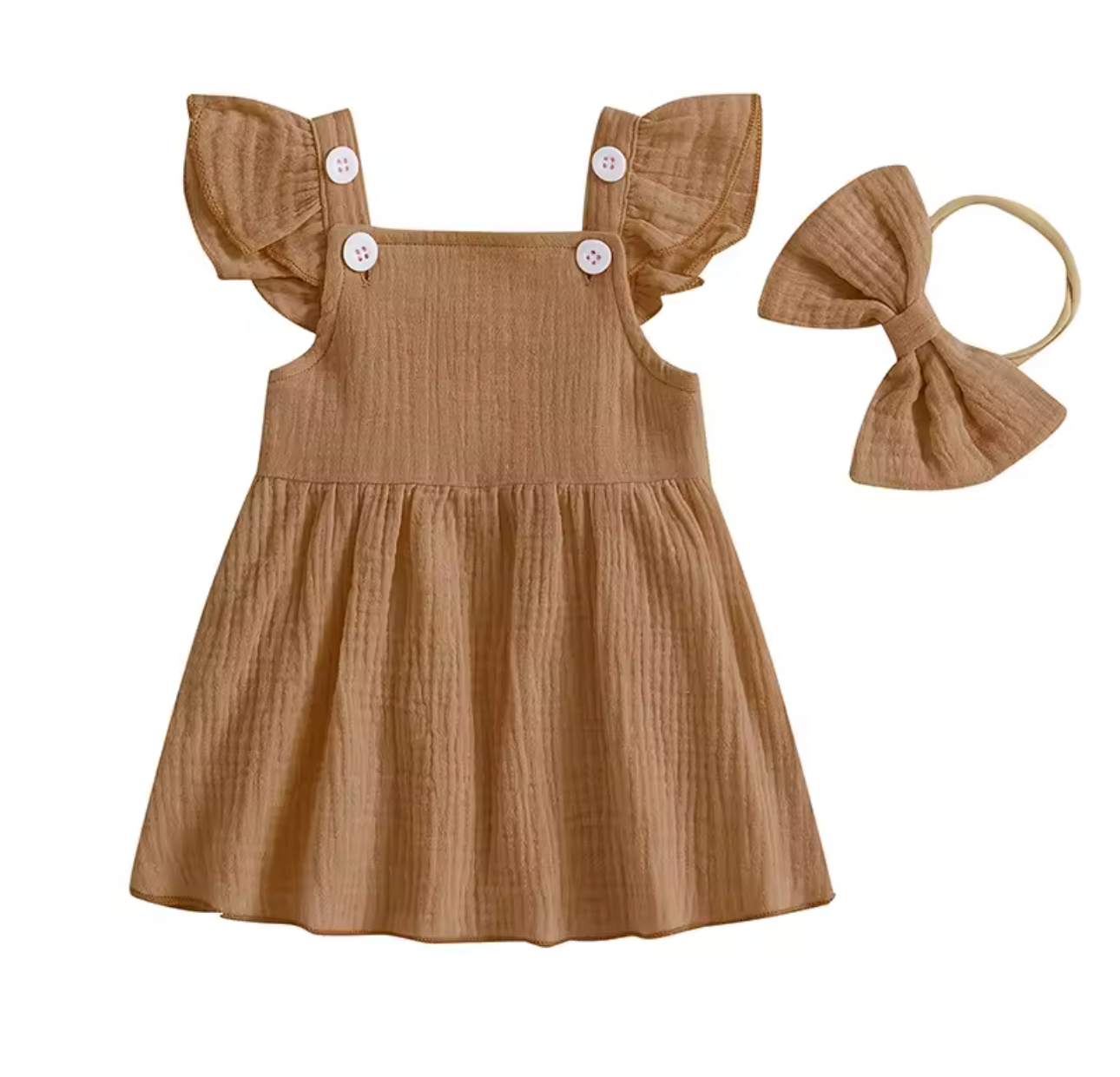  Baby Girl Muslin Onesie with Bow