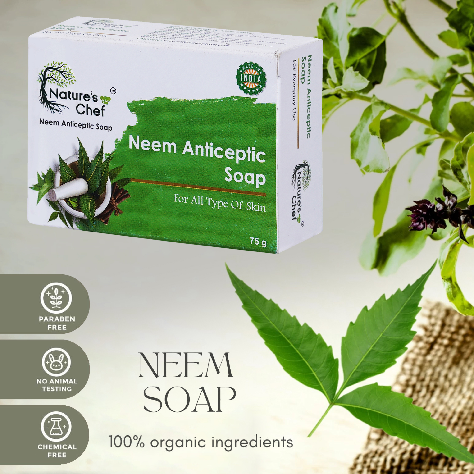 Nature's Chef Neem Antiseptic Soap