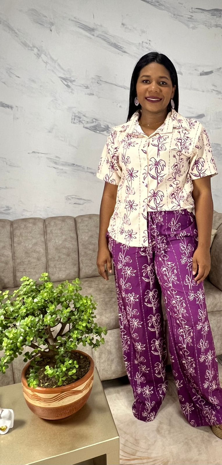 Set estampado floral