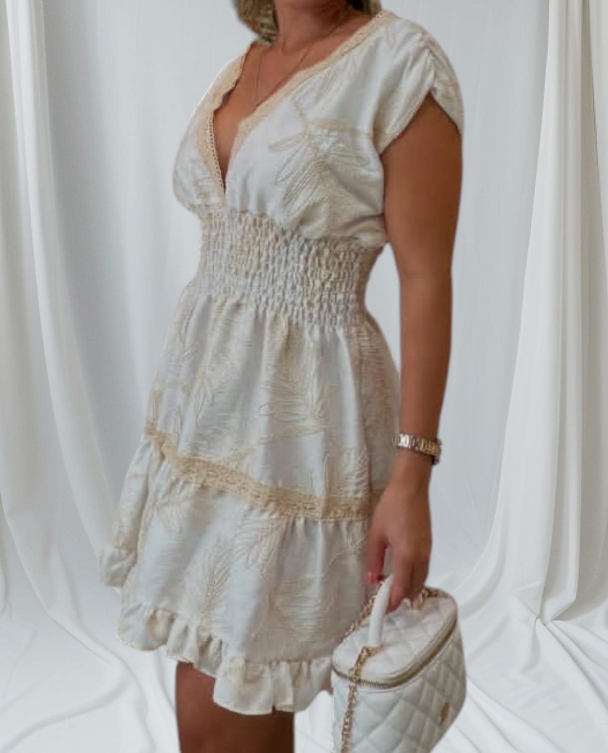 Vestido corto blanco