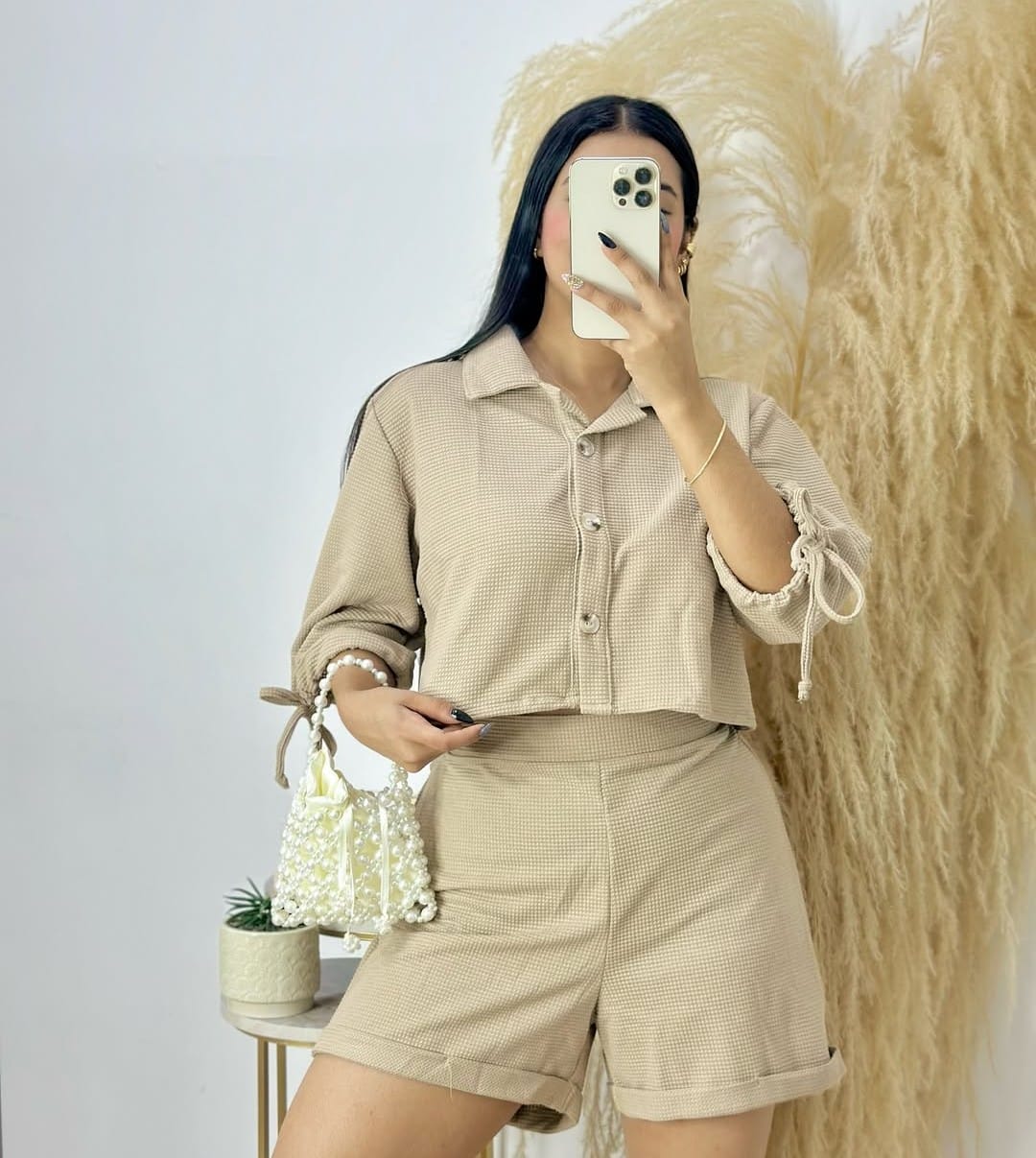 Conjunto beige de verano