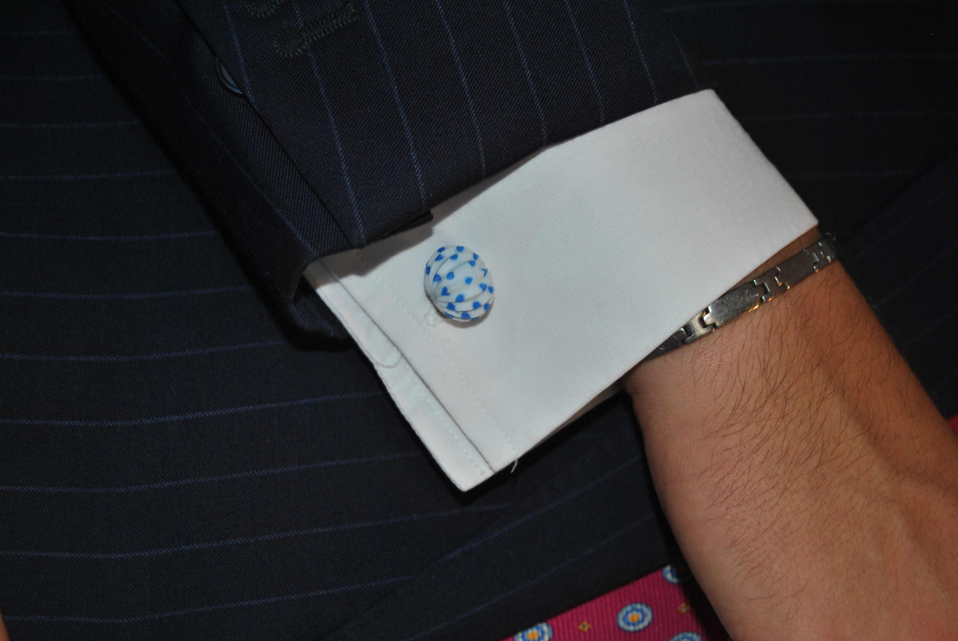 Gemelos de farolillo – Blancos con lunares azules