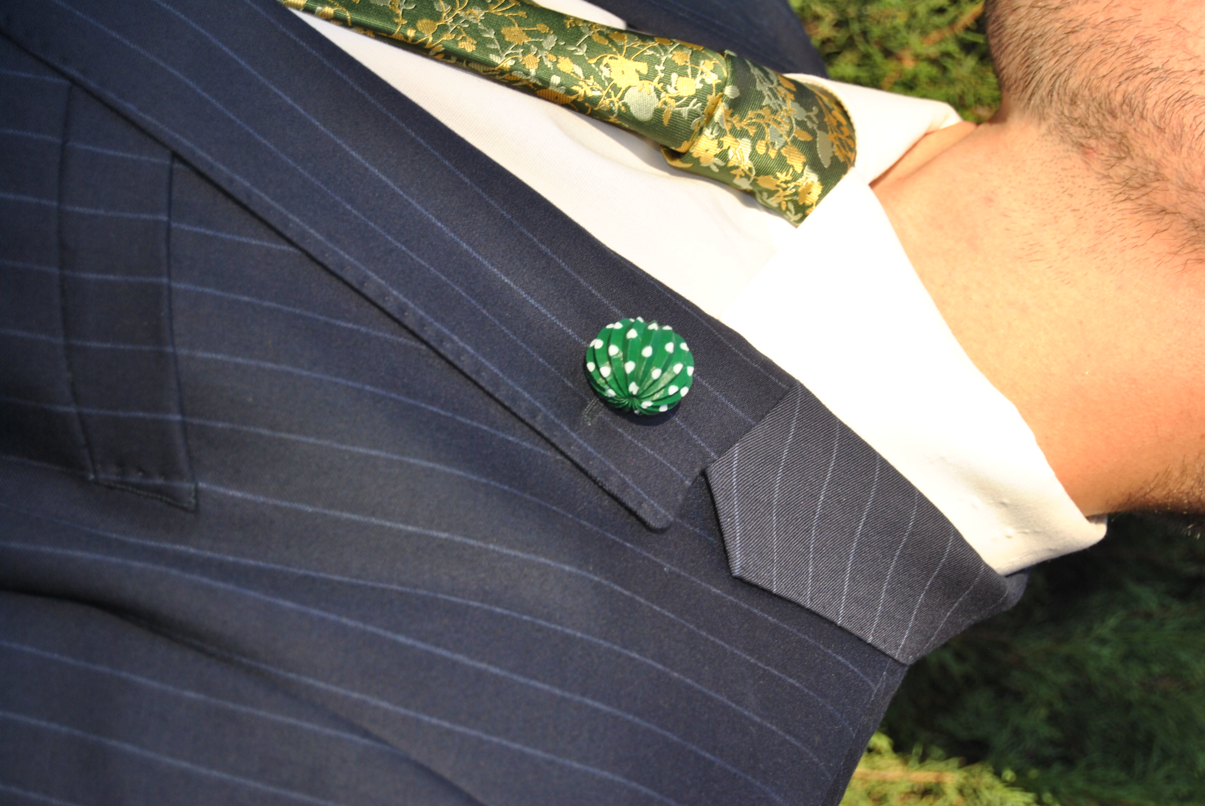 Farolillo – Verde con lunares blancos