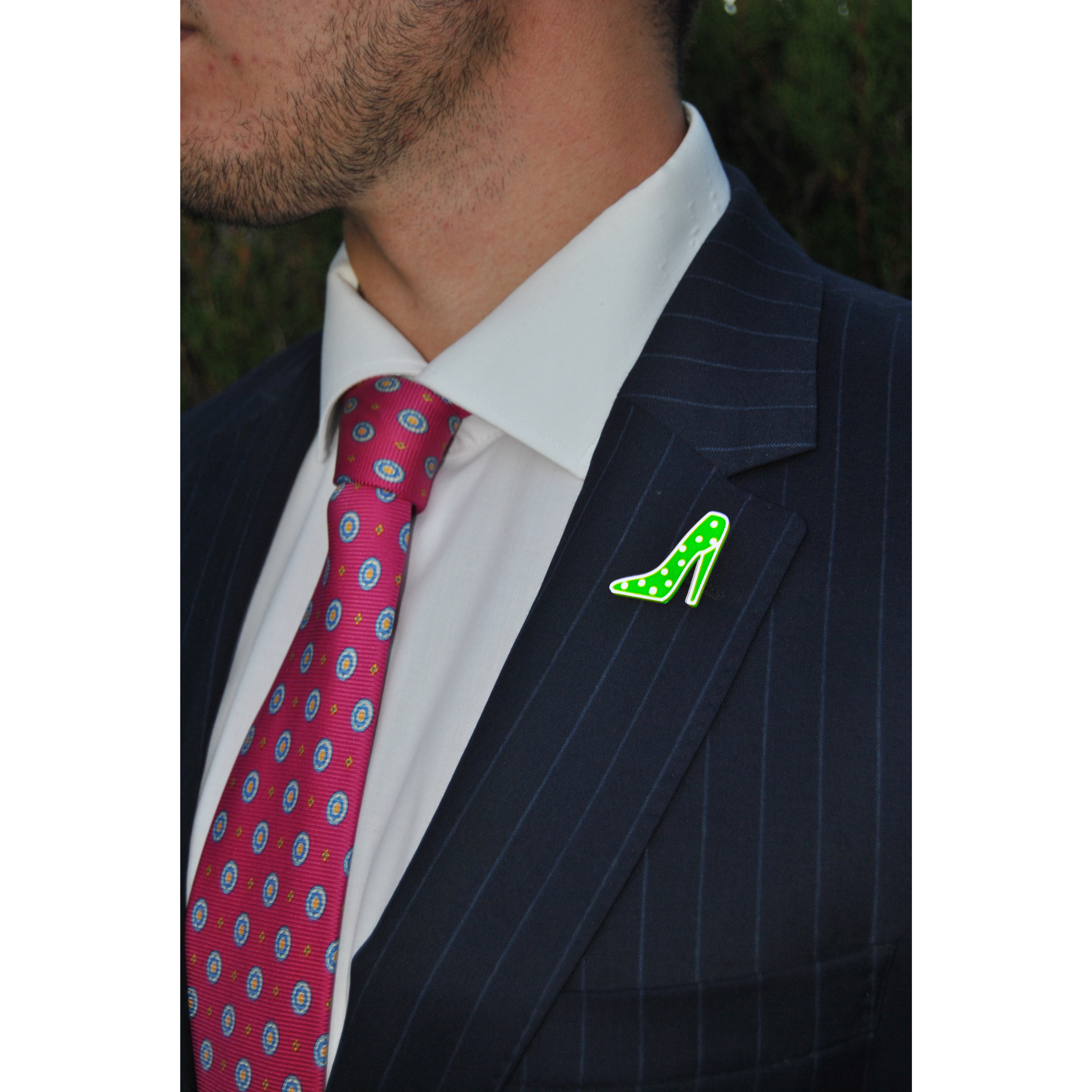 Tacón – Verde con lunares blancos