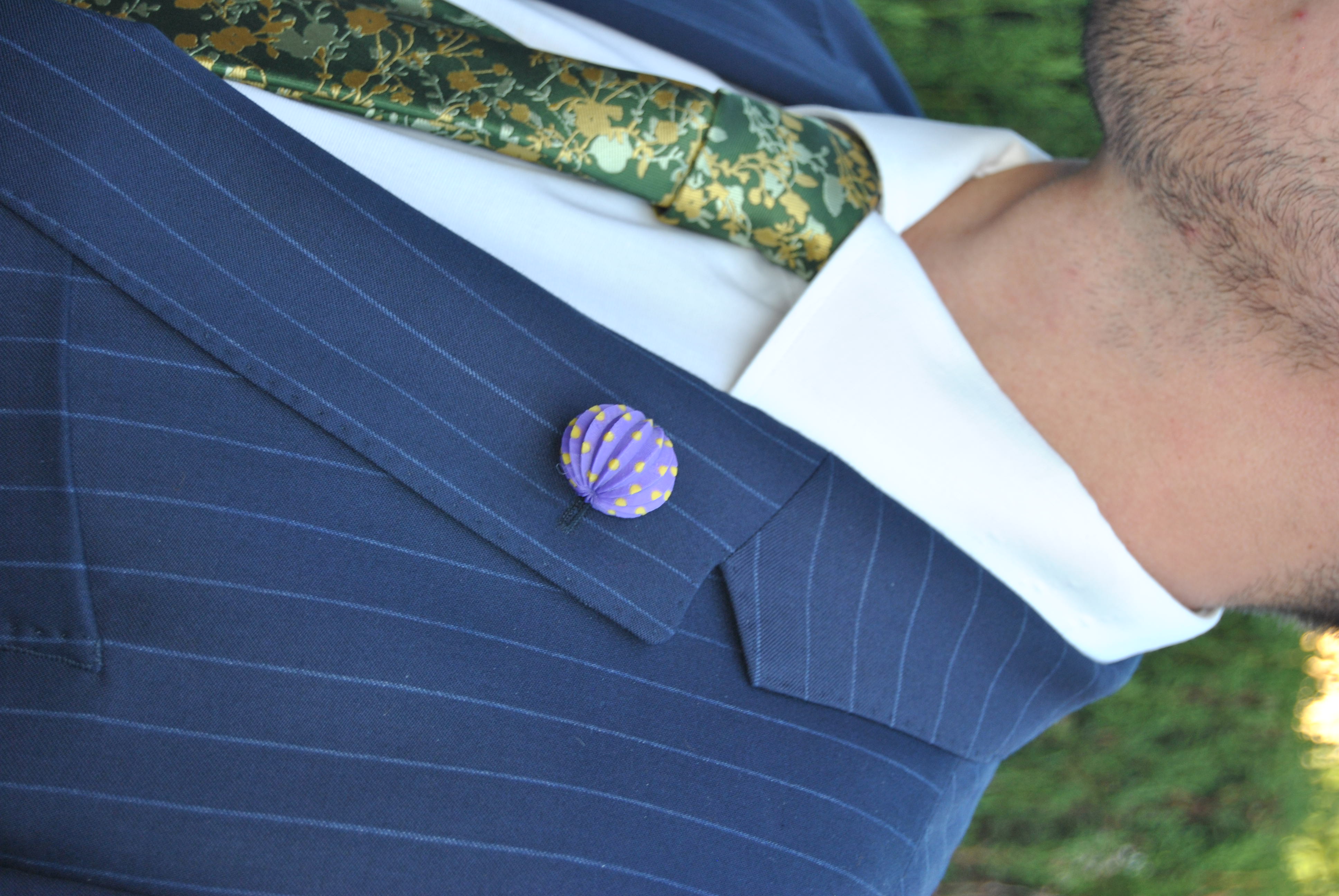 Farolillo – Morado con lunares amarillos