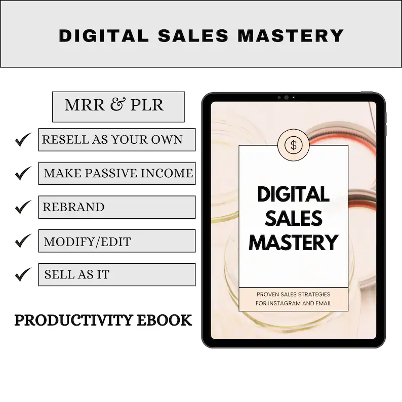 PLR Digital Marketing eBook | Canva Editable Template with Resell Rights | Online Business, Sales Funnel & Social Media Strategy Guide