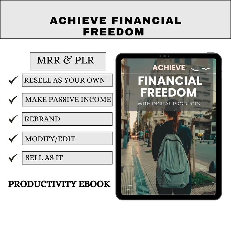Passive Income PLR eBook | Canva Editable| Make Money Online Guide for Side Hustles & Online Business | Digital Download Resell Rights