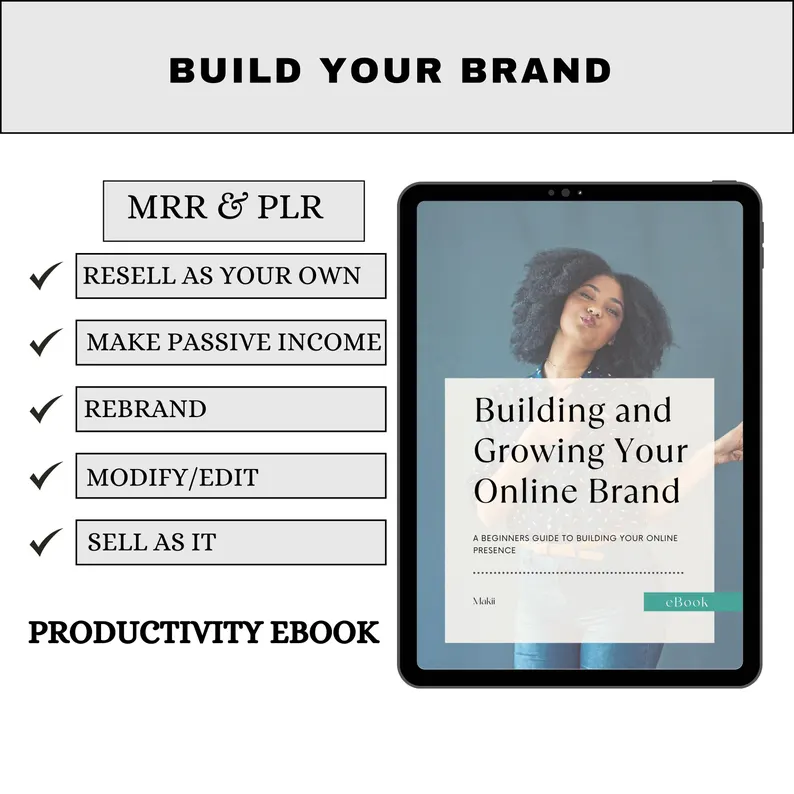 Personal Branding PLR eBook | Canva Editable Template | Online Branding & Digital Marketing Guide | Build Your Brand and Business Growth
