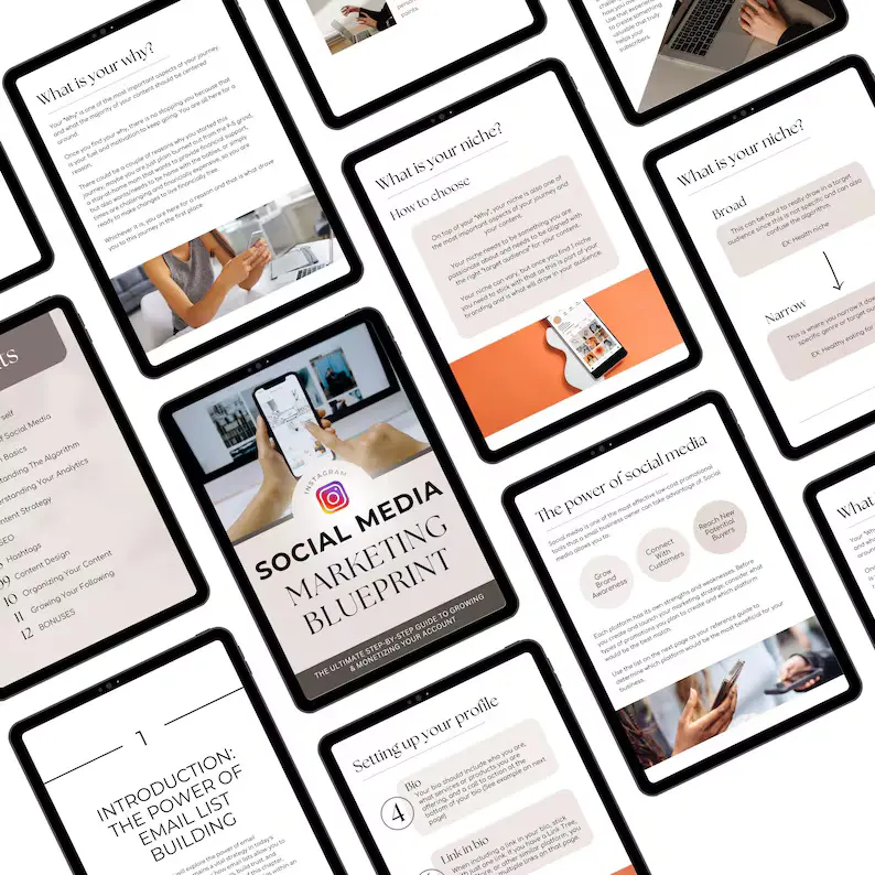 Social Media Marketing PLR eBook | Canva Editable Template | Instagram Growth & Content Strategy Guide | Digital Product with Resell Rights