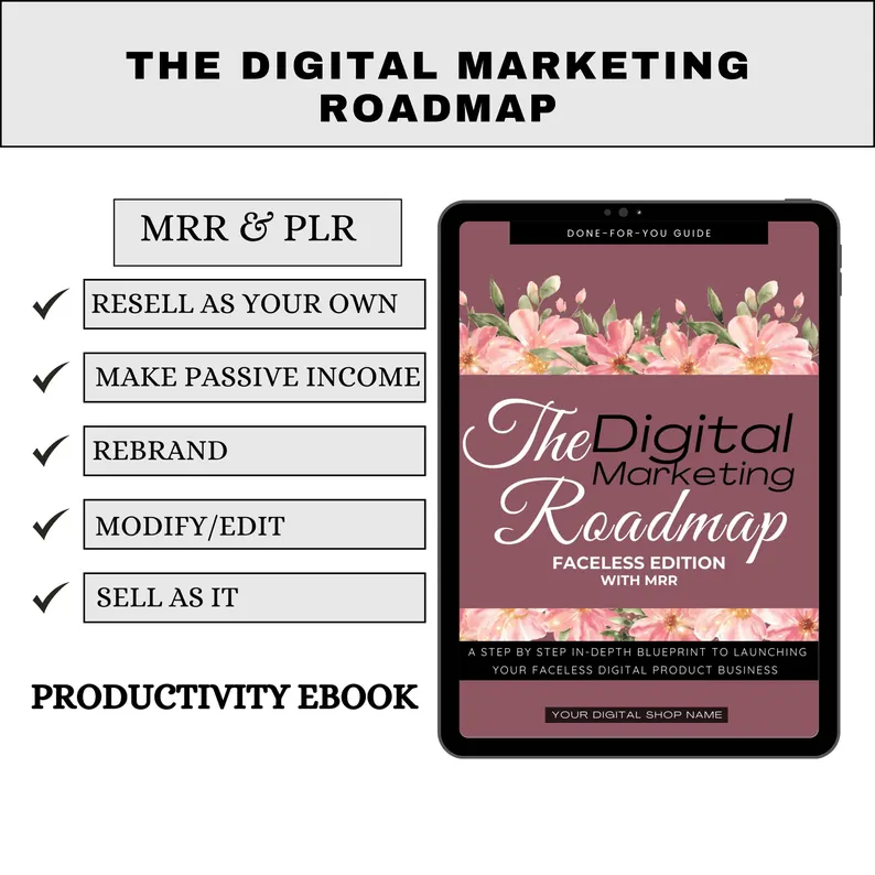 Digital Marketing PLR eBook | Canva Editable Template | Online Business Growth and Marketing Strategy Guide | Social Media & Email Marketing