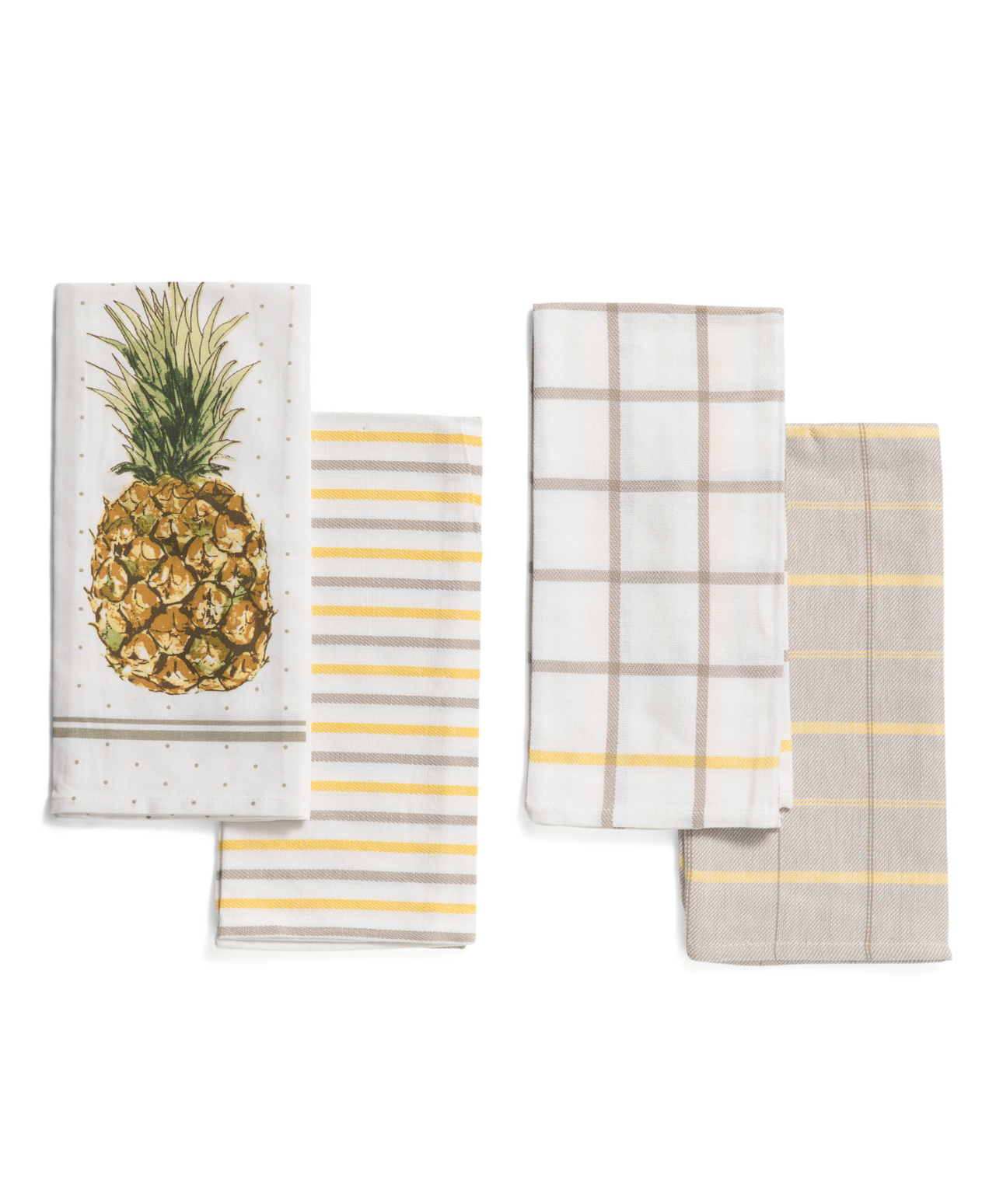 Pineapple & Striped Kitchen Towel Set