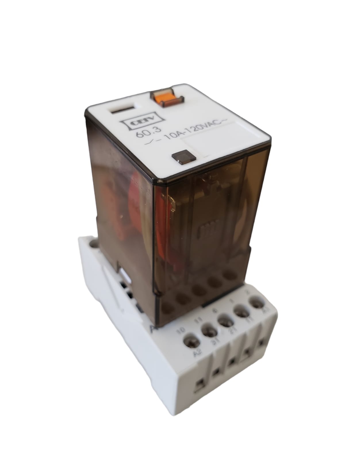 Relevador Encapsulado Once Pin Con Base Tipo Mk3 220vac