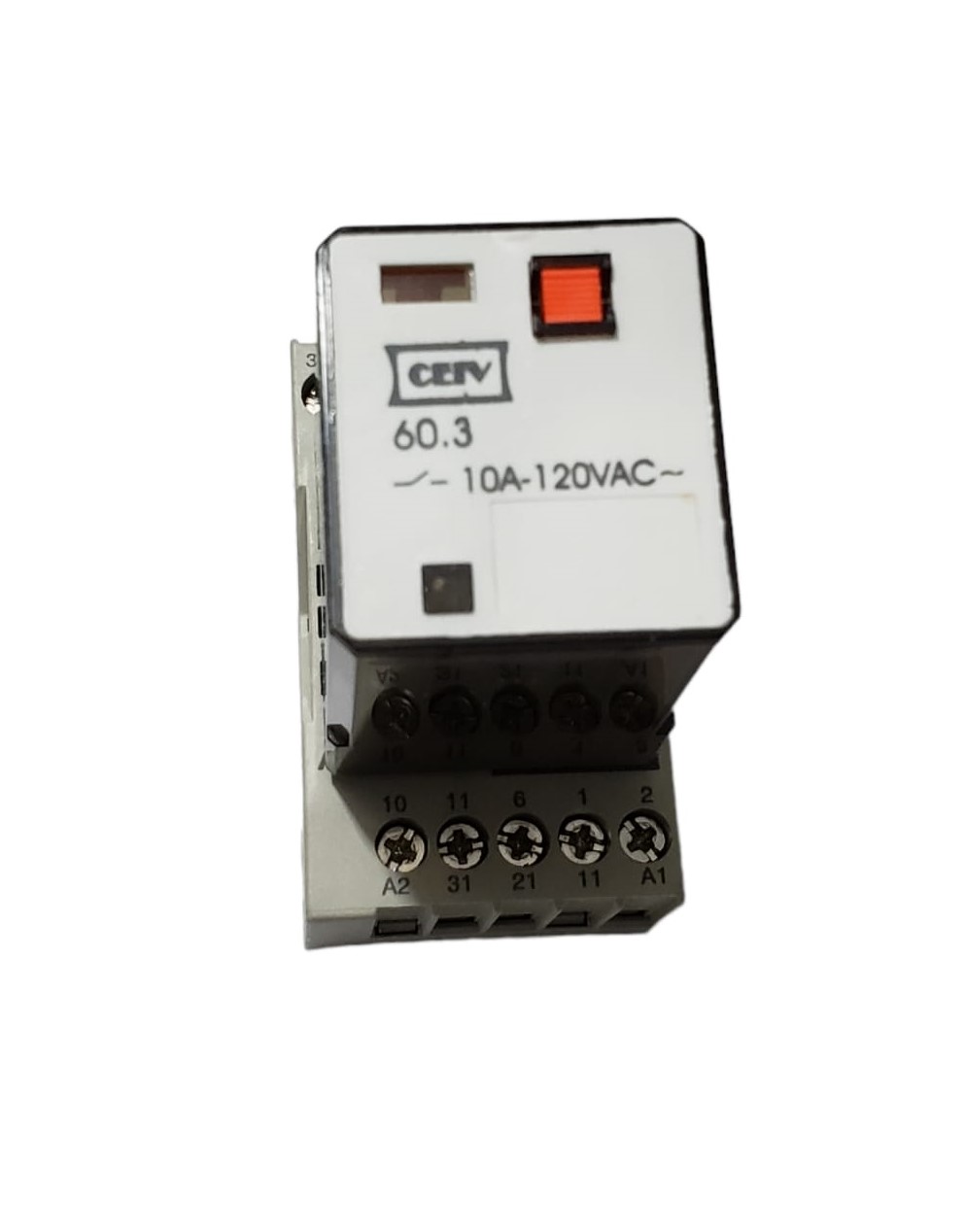 Relevador Encapsulado Once Pin Con Base Tipo Mk3 220vac