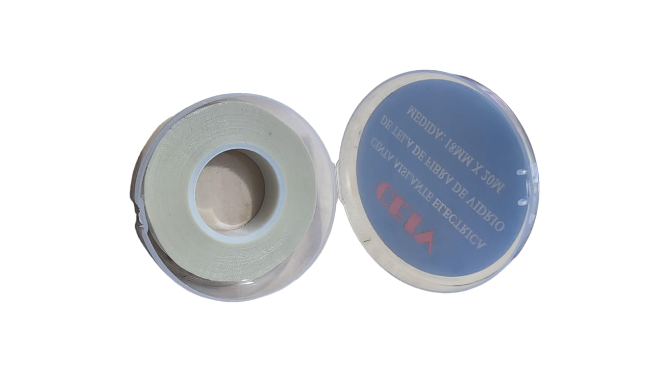 Cinta Fibra Vidrio Alta Temperatura 3/4 - 18mm X 20 Metros