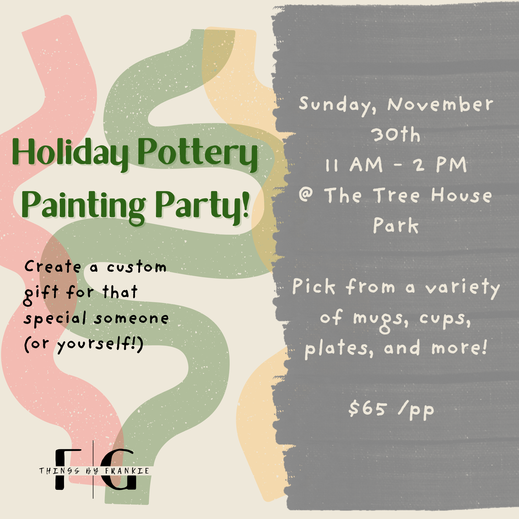 Holiday Painting Party: Sunday, November 30th 2025