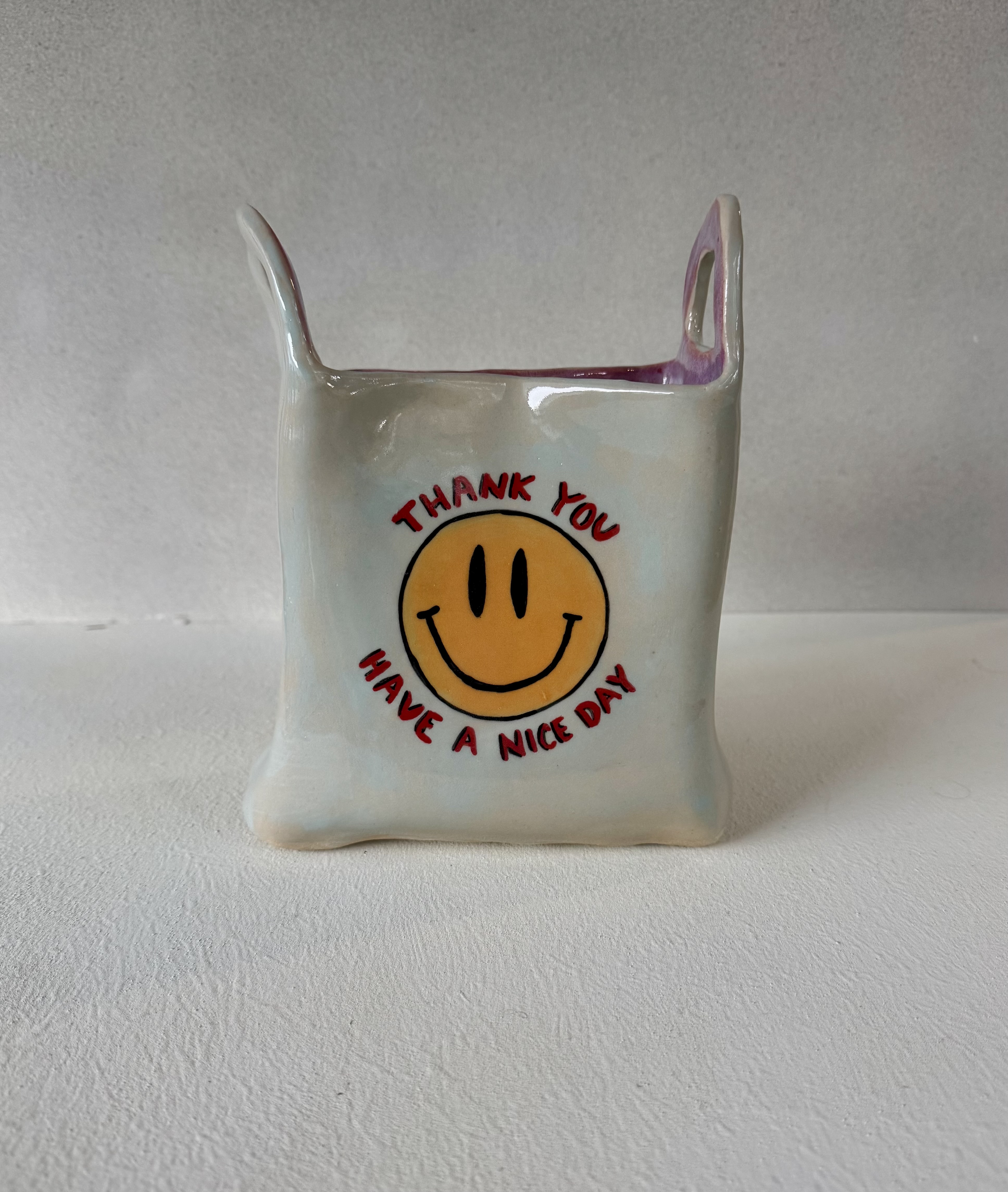 Have A Nice Day Bag Vase