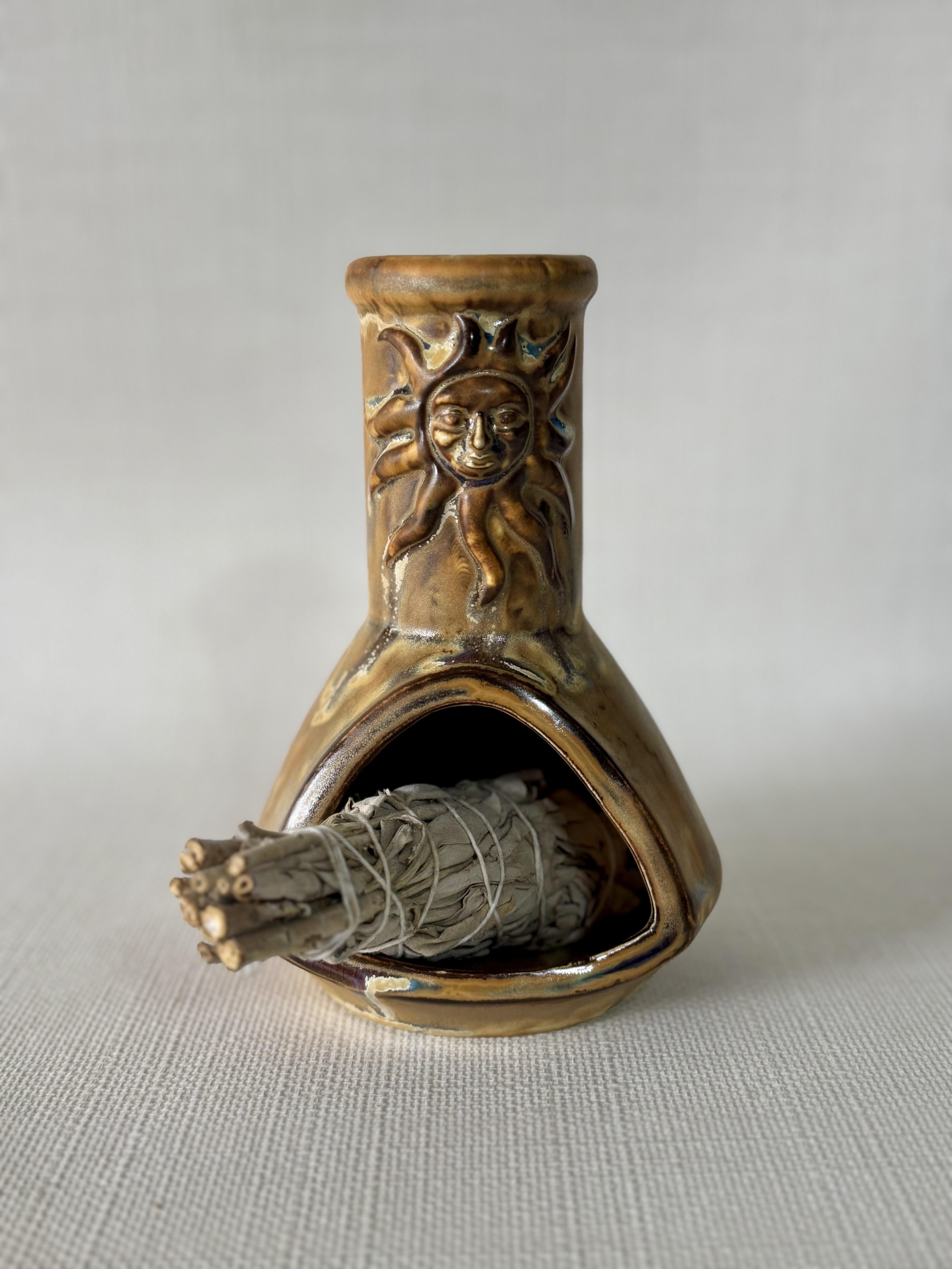 Ceramic Sun Incense Holder