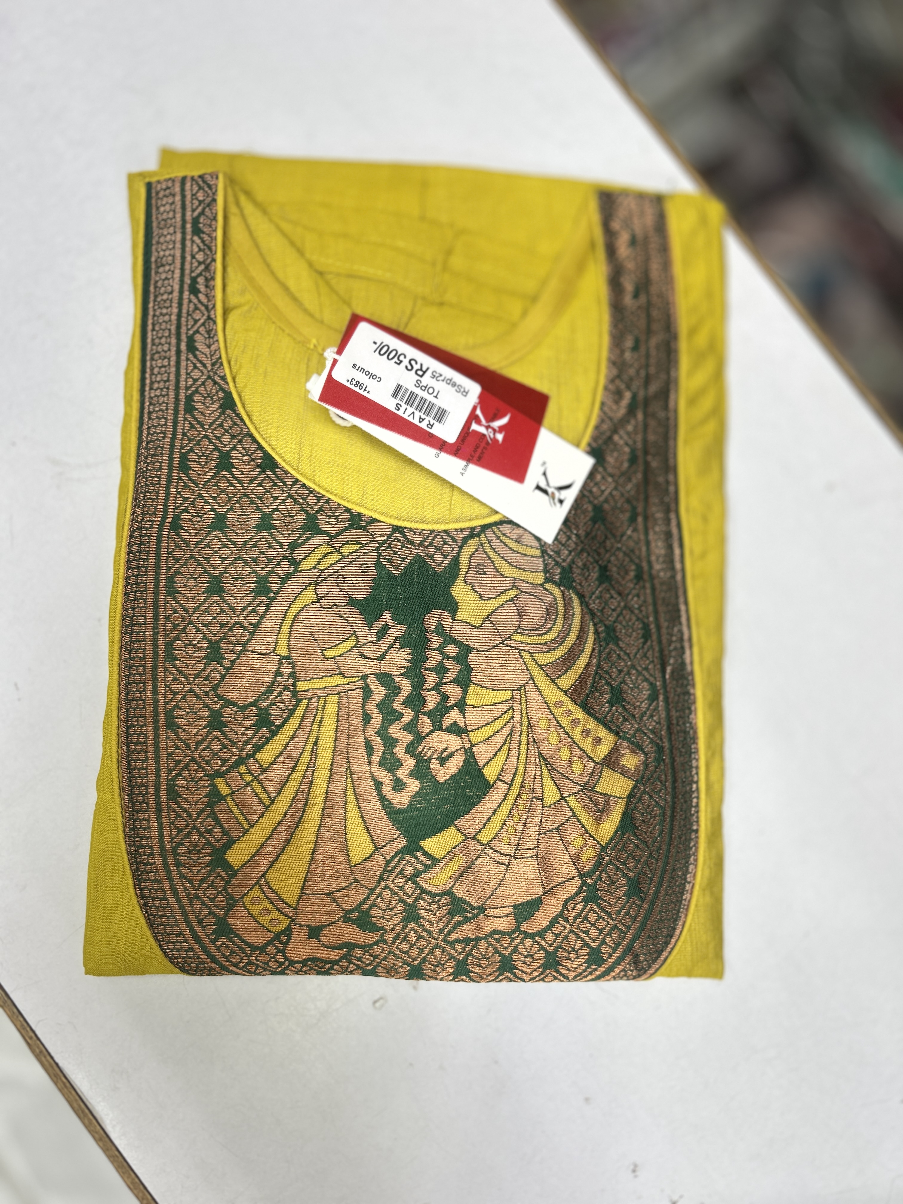 Yellow Ethnic Maxi Dress