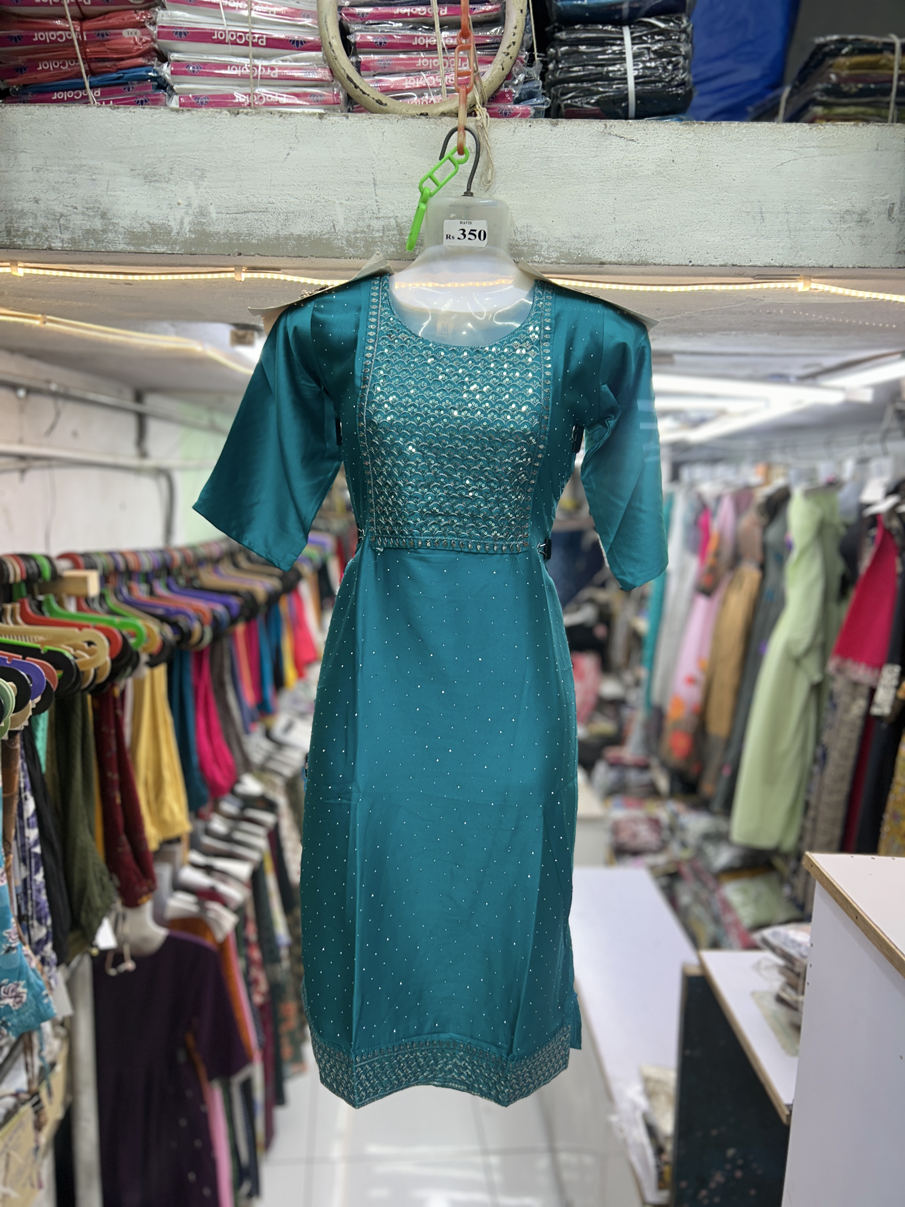 Embroidered Blue Kurta