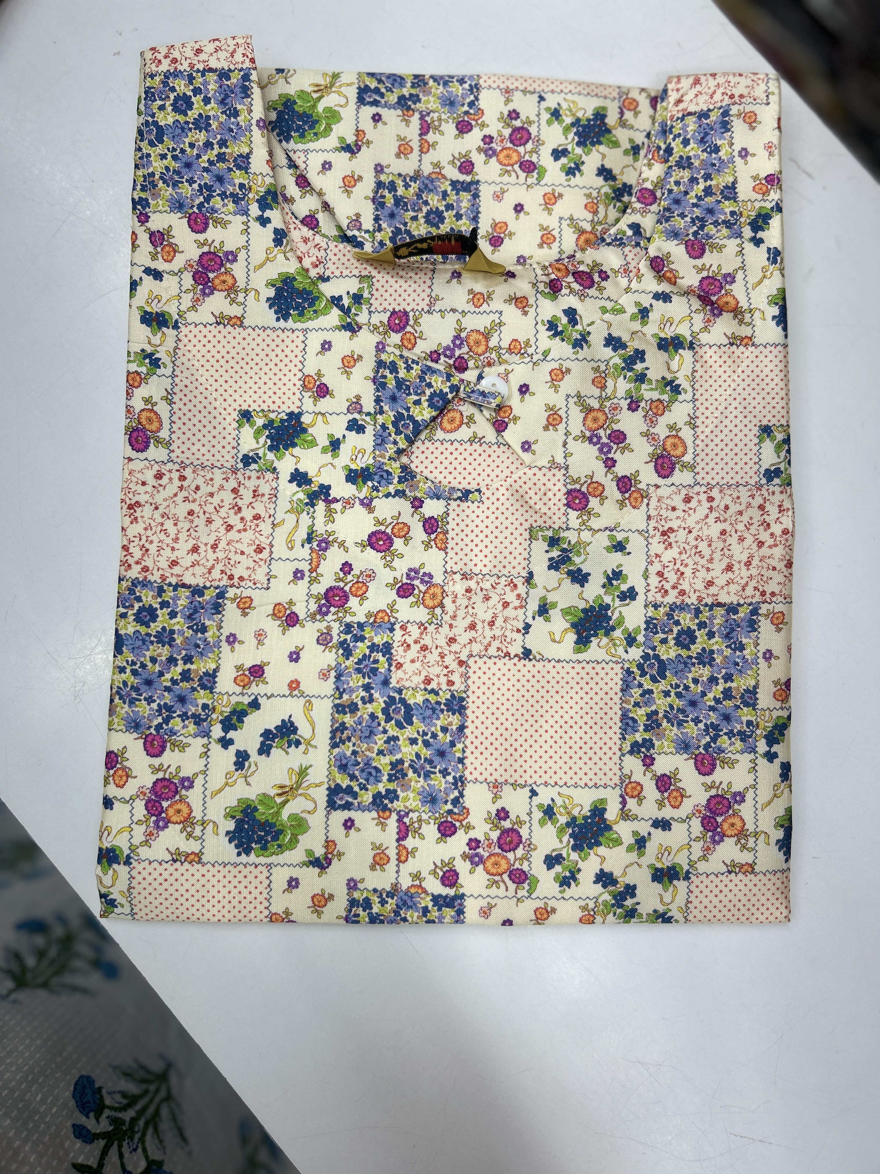 Floral Patchwork Chiffon Kurti