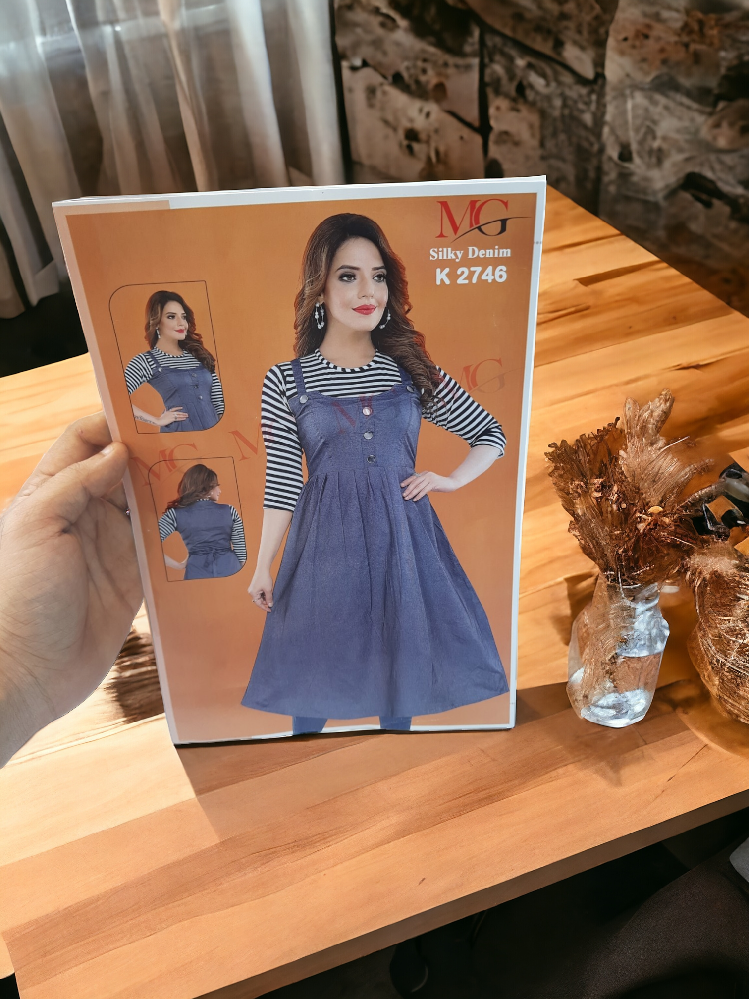 Striped Attached Jumpsuit Without Frill