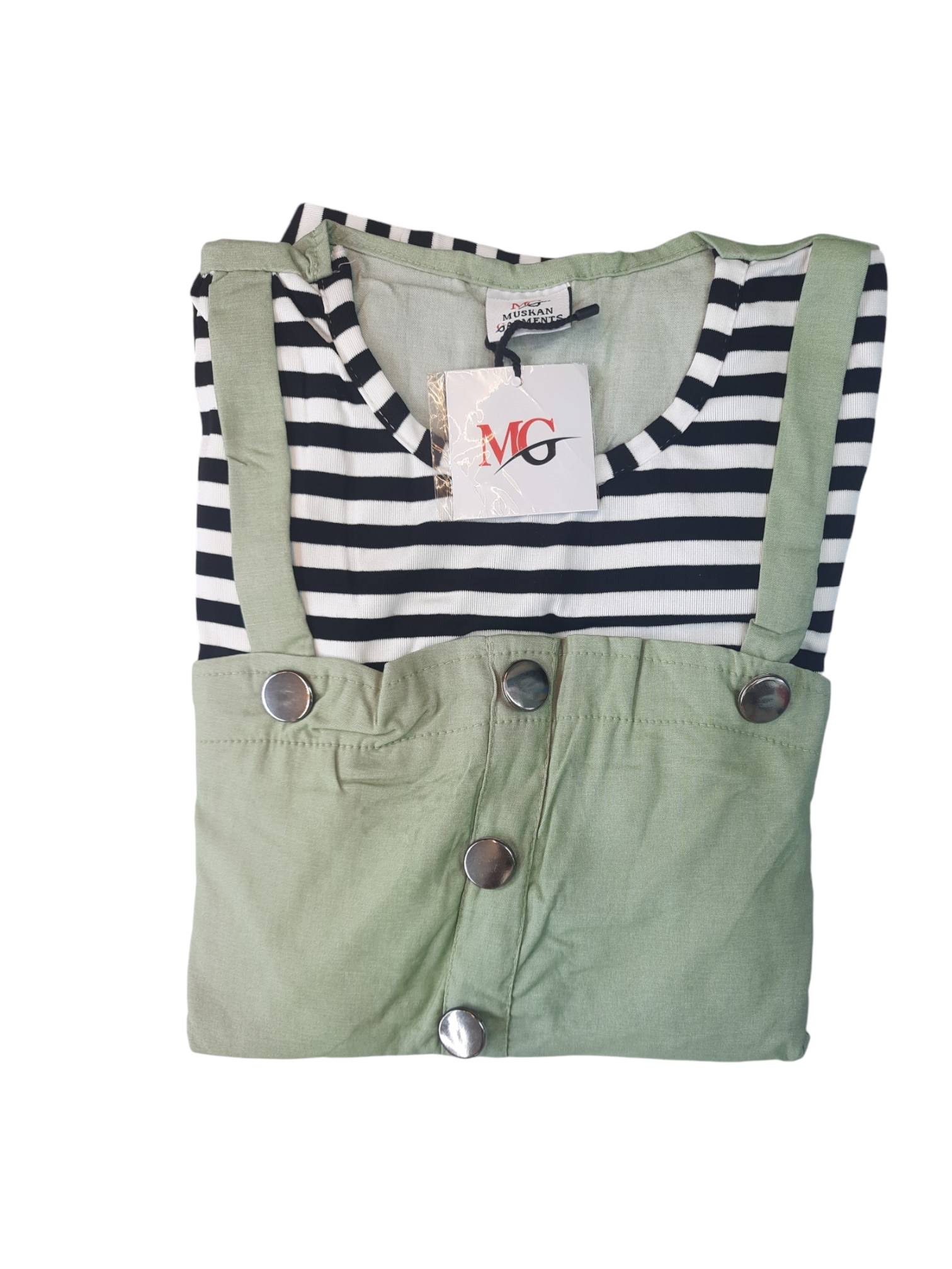 Striped Attached Jumpsuit