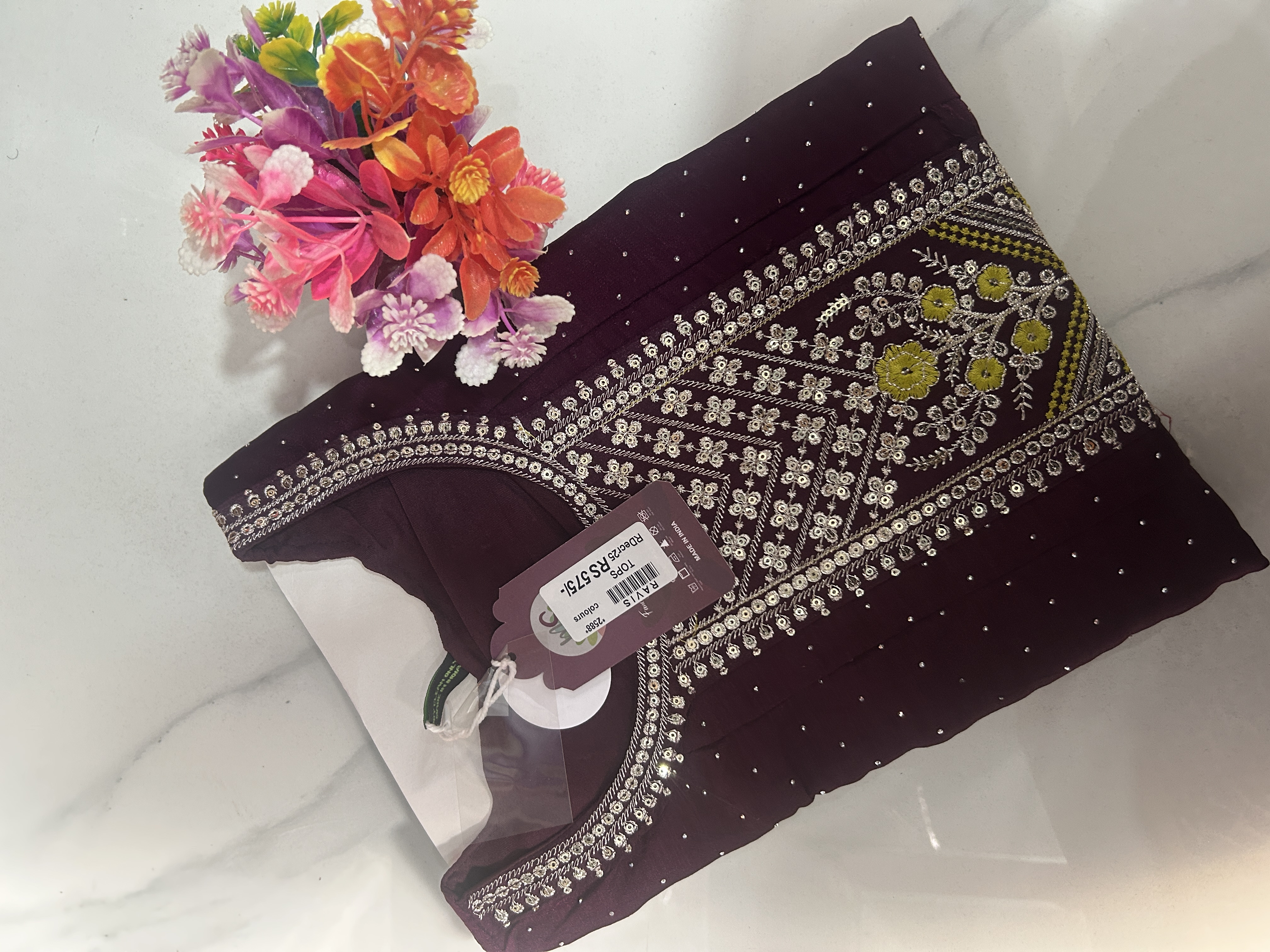 Embroidered  Kurti with stone work