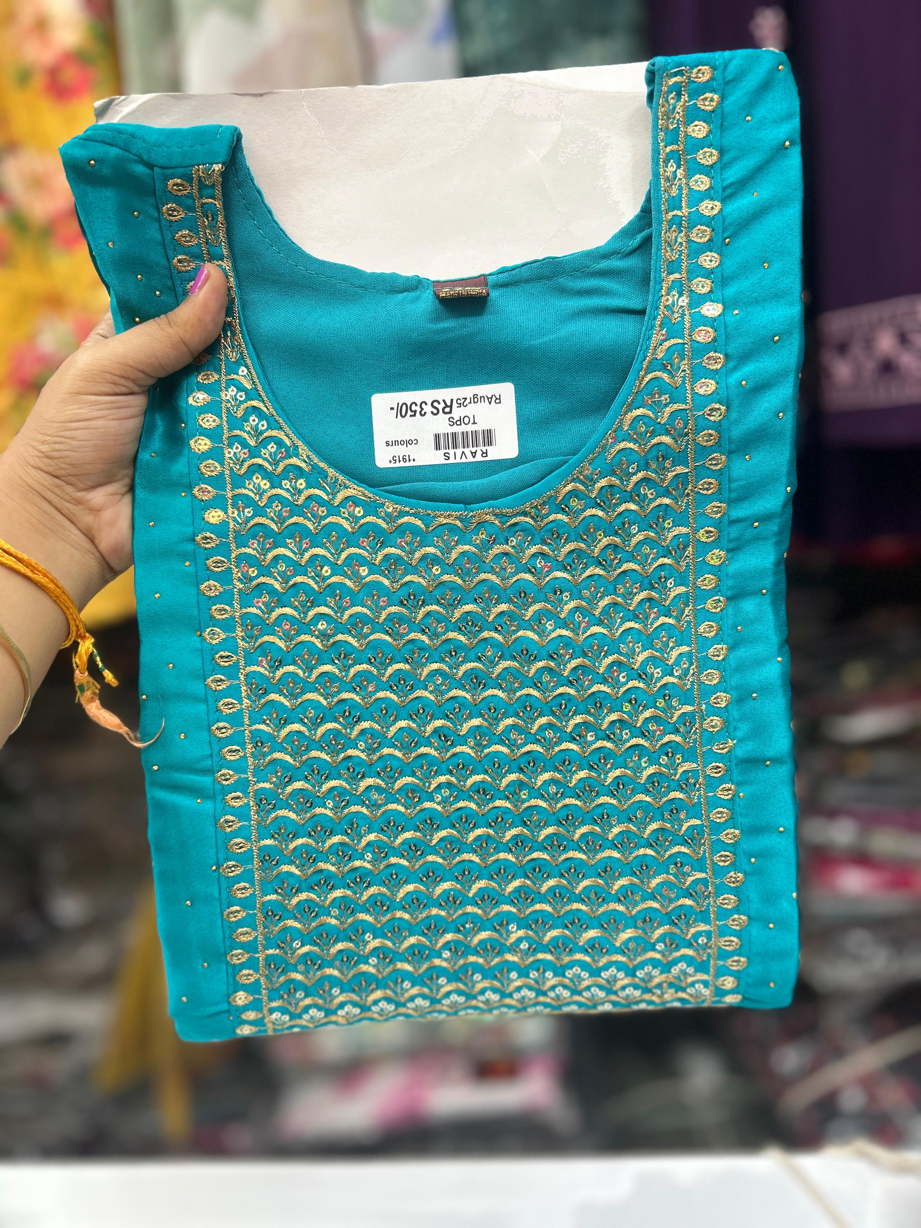 Embroidered Blue Kurta