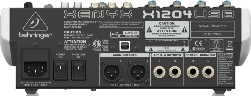 CONSOLA USADA   Behringer Xenyx QX1202USB Mixer