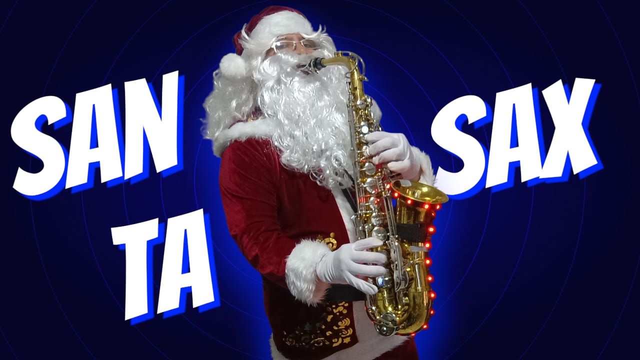 Santa Claus con saxofón