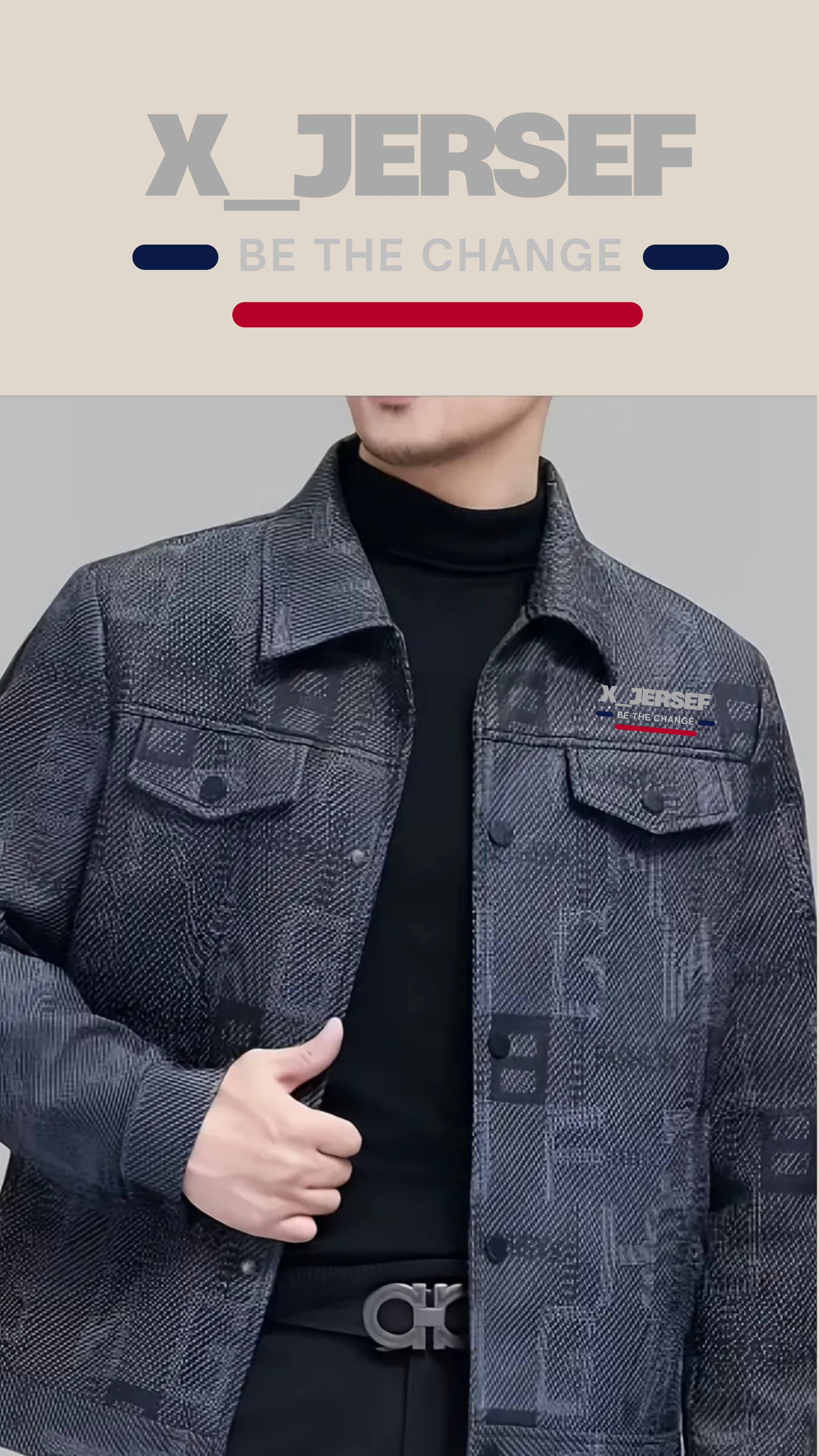 Veste X JERSEF pour homme en similicuir