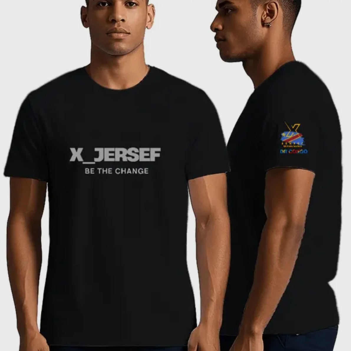 T-shirt X JERSEF Noir 100% Polyester 