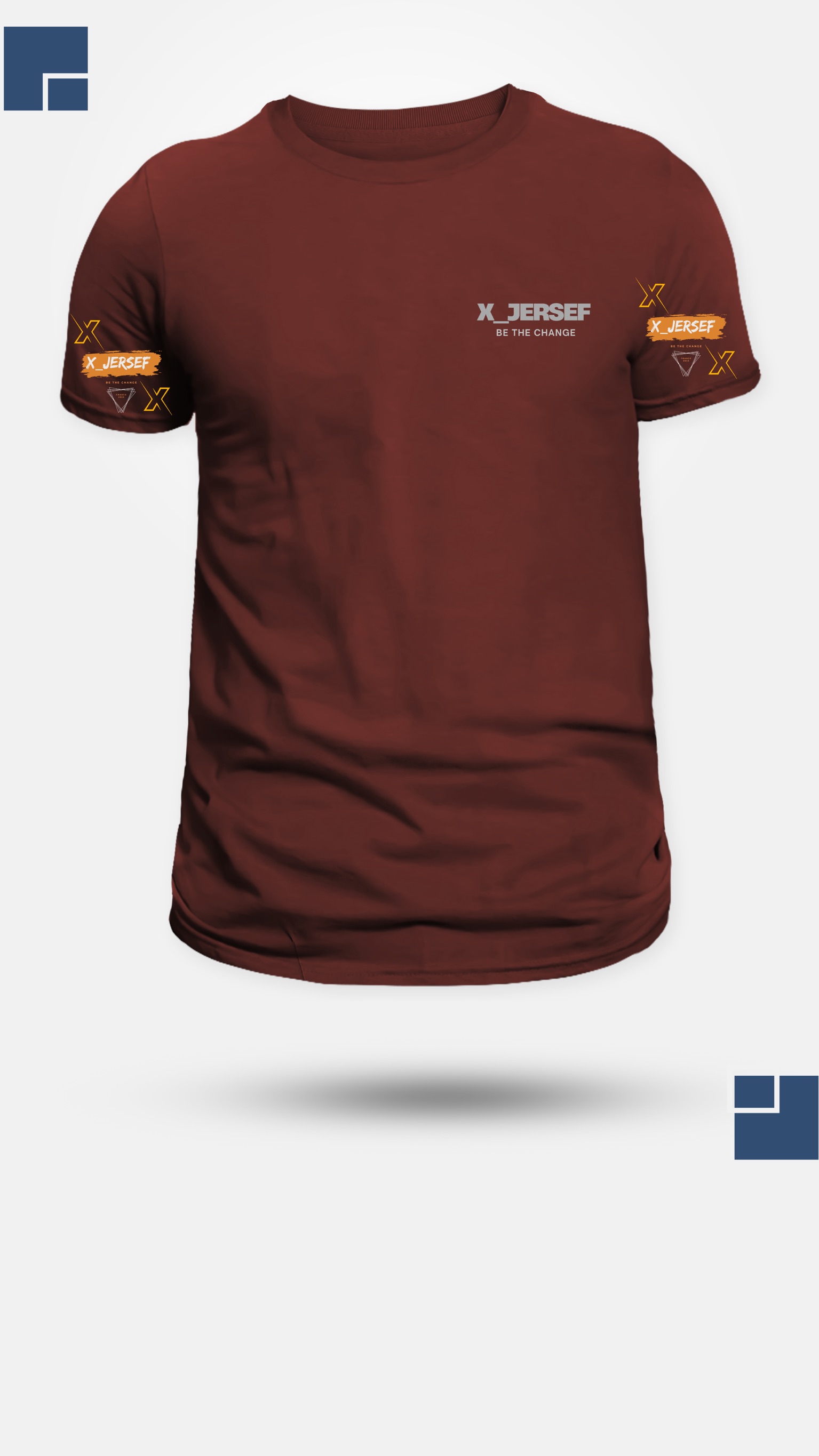 T-shirt X Jersef rouge cramoisi coton