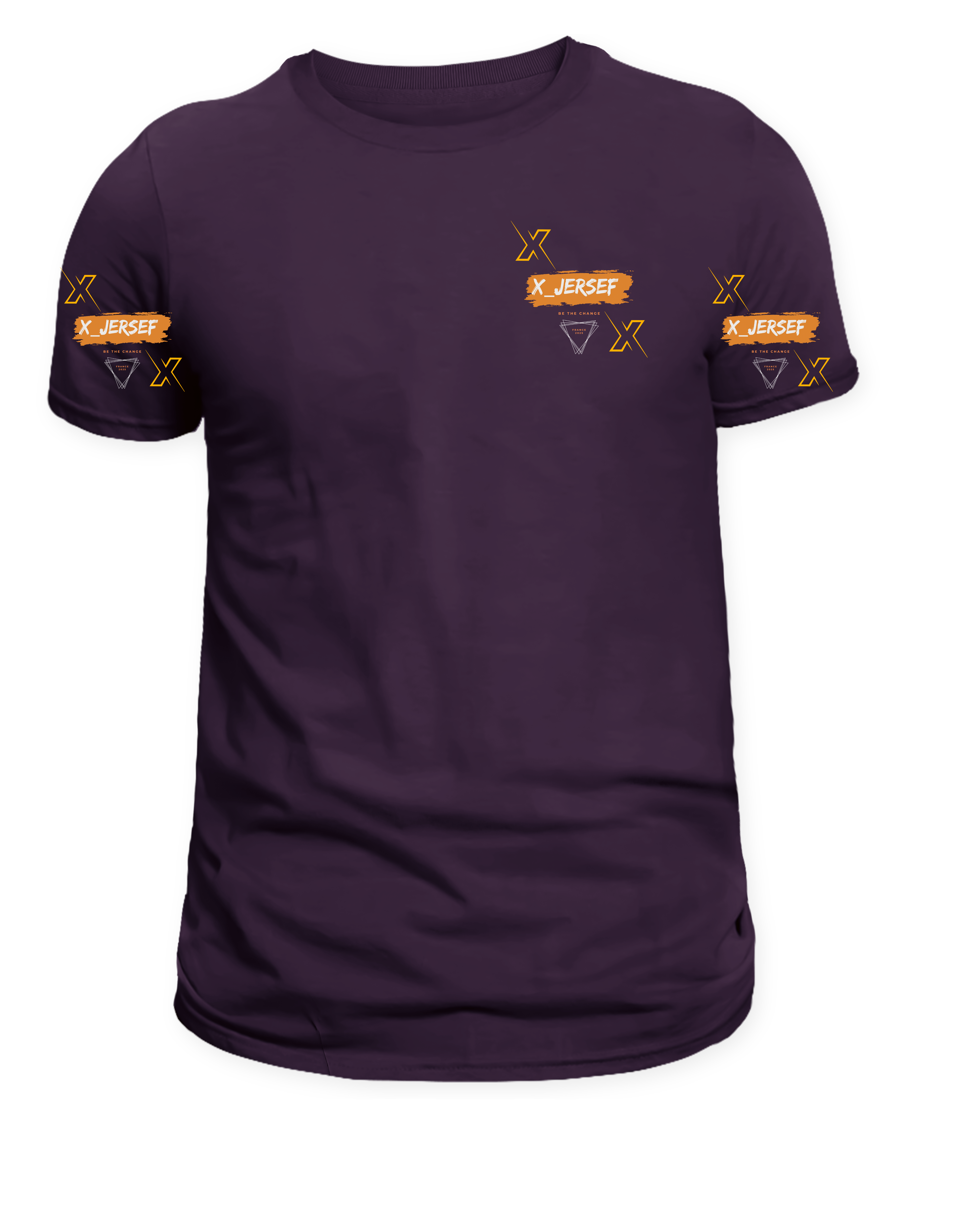 T-shirt violet foncé X_JERSEF 