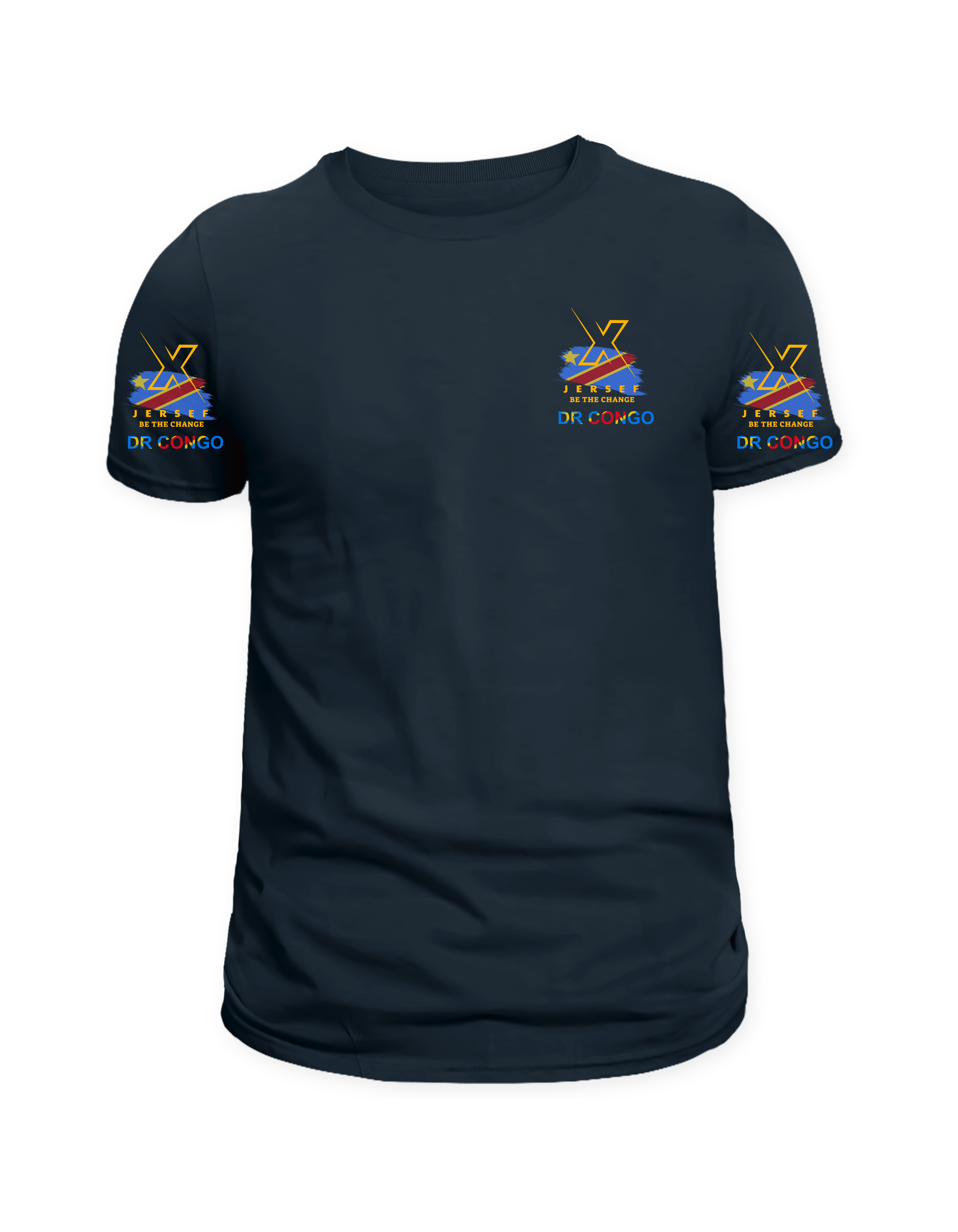 T-shirt bleu marine DR Congo