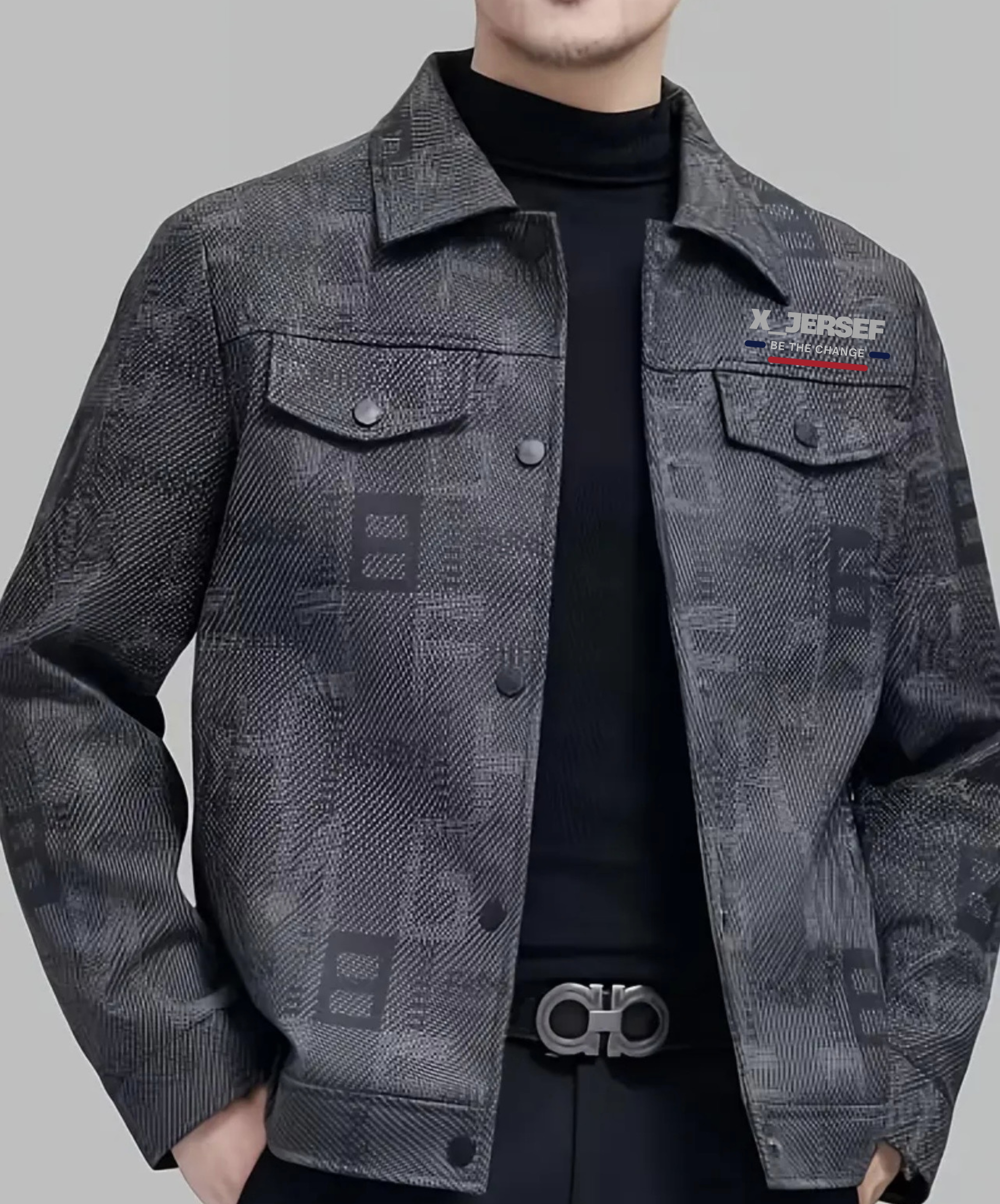 Veste X JERSEF pour homme en similicuir 