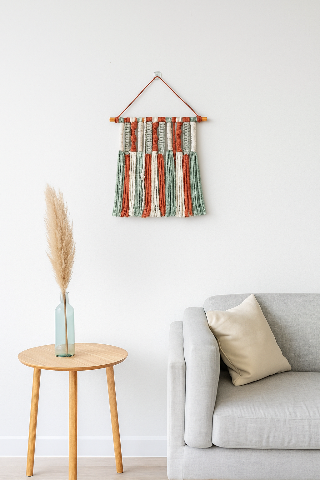 Chama – Painel em telha, cru e verde