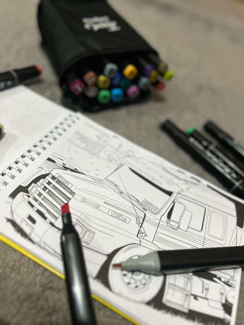 CADERNO DE COLORIR - CAMINHÕES QUALIFICADOS DO BRASIL