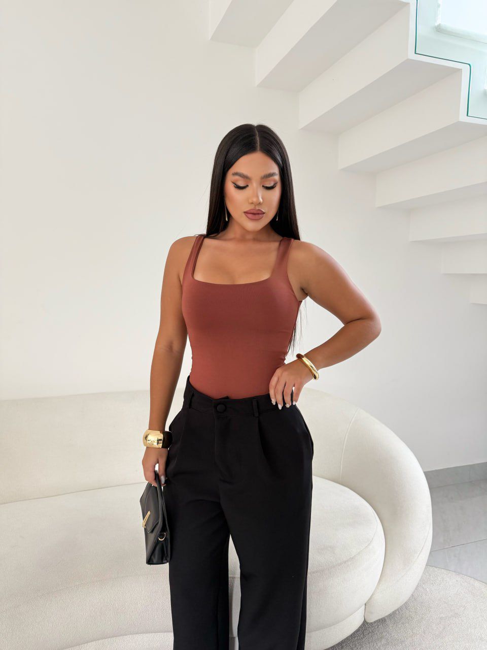 CALÇA ALFAIATARIA BOTÃO ENCAPADO