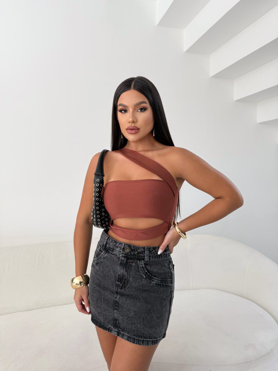 SAIA BÁSICA JEANS DETONADA