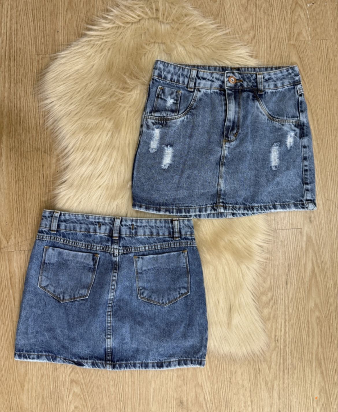 SAIA BÁSICA JEANS DETONADA