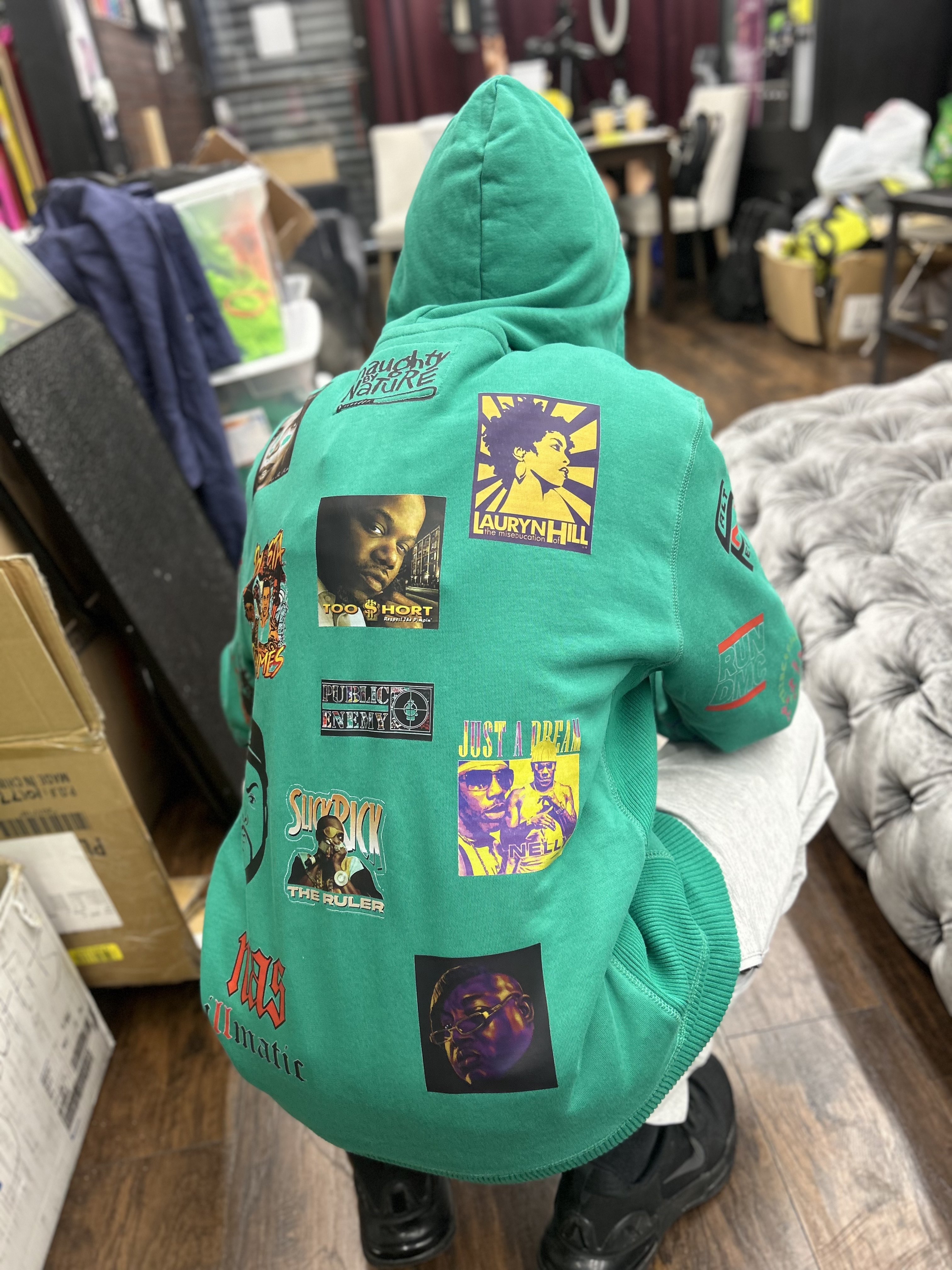 Green Hip Hop's Heroz  Zip-Up Hoodie