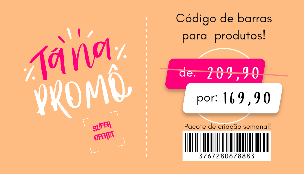 Criação de código de barras para produtos.