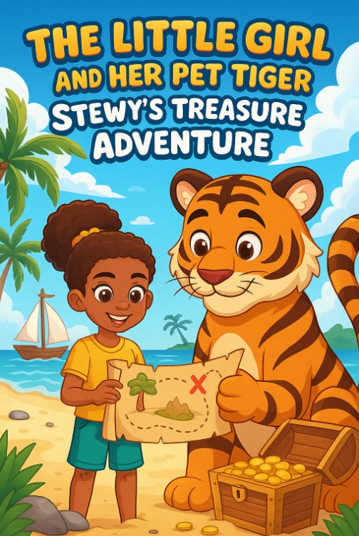 The Little Girl and Her Pet Tiger: Stewy's Treasure Adventure
