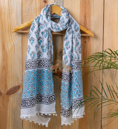 INTERBEST | Block-printed cotton scarves