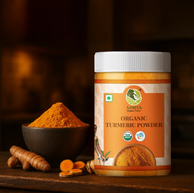 INTERBEST | Organic Turmeric Powder (Small, Branded Packs)