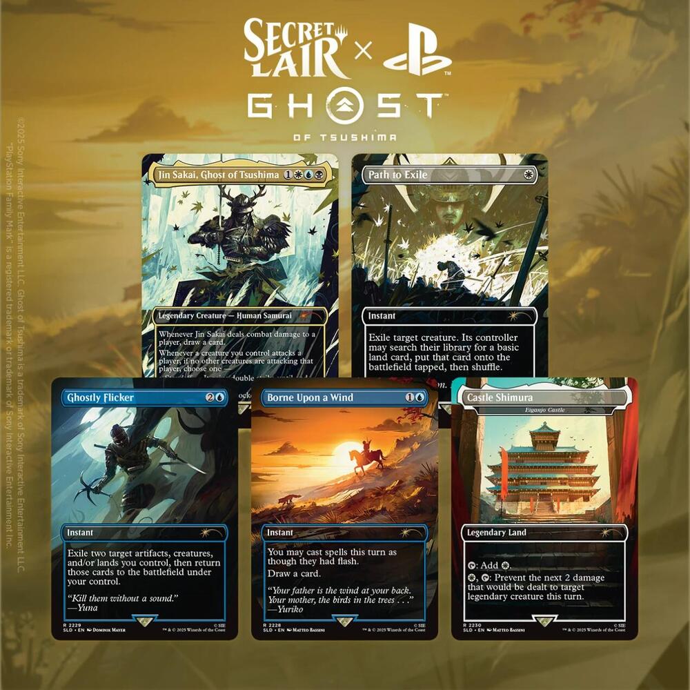 Secret Lair x PlayStation: Ghost of Tsushima Magic Card Set