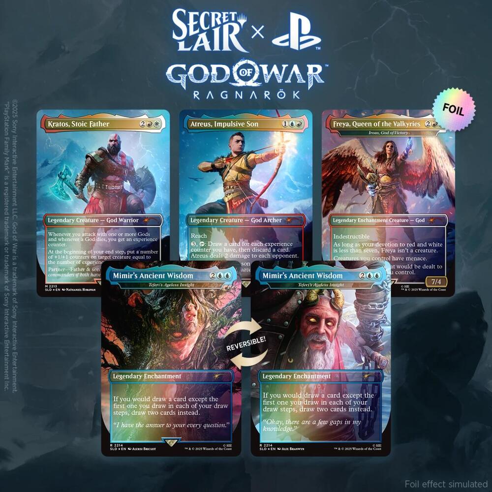 Secret Lair x PlayStation: God of War Norse MTG Card Set